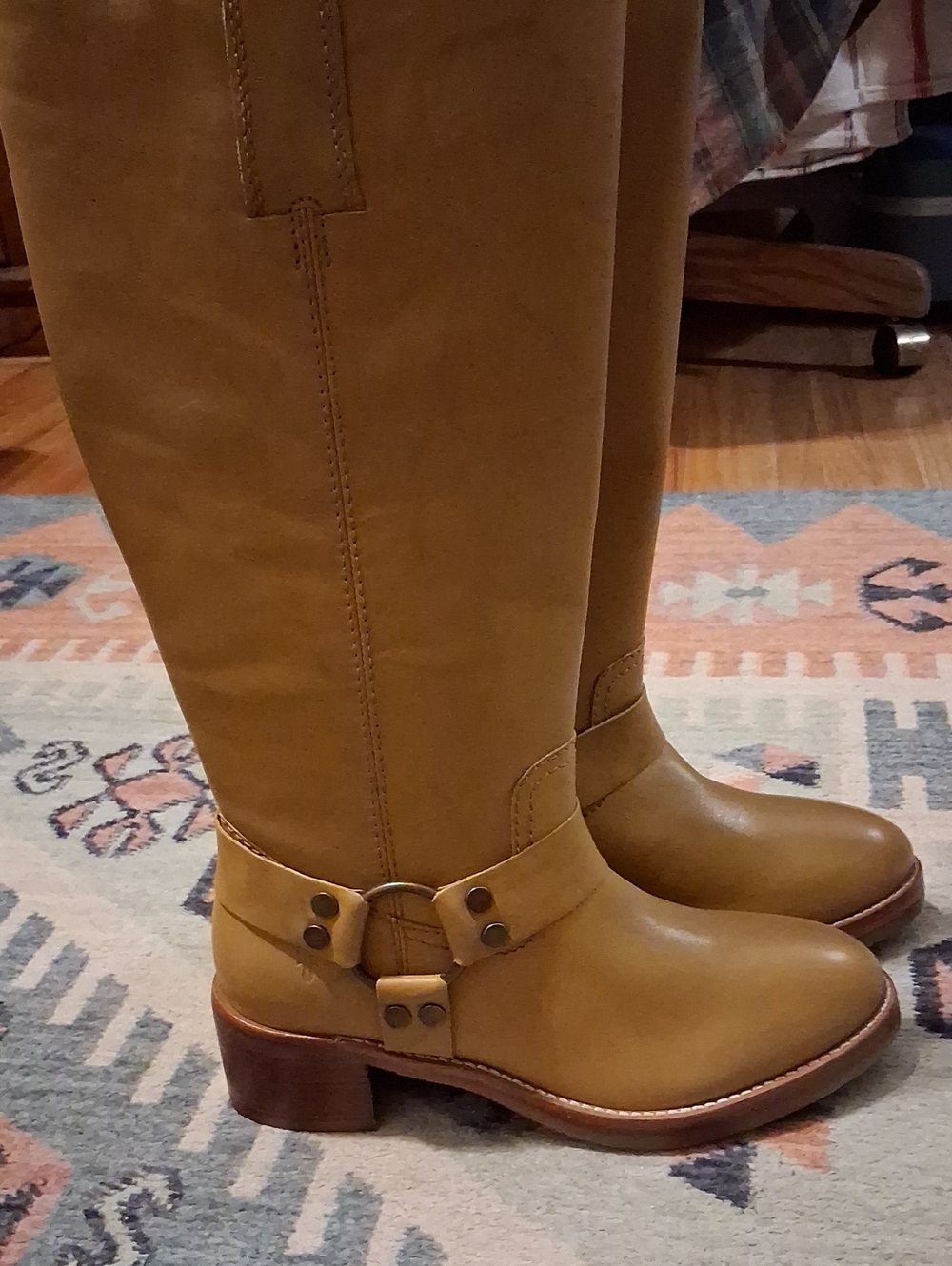 NWT Frye Camryn Leather Harness Banana Boots 7 - Picture 3 of 4